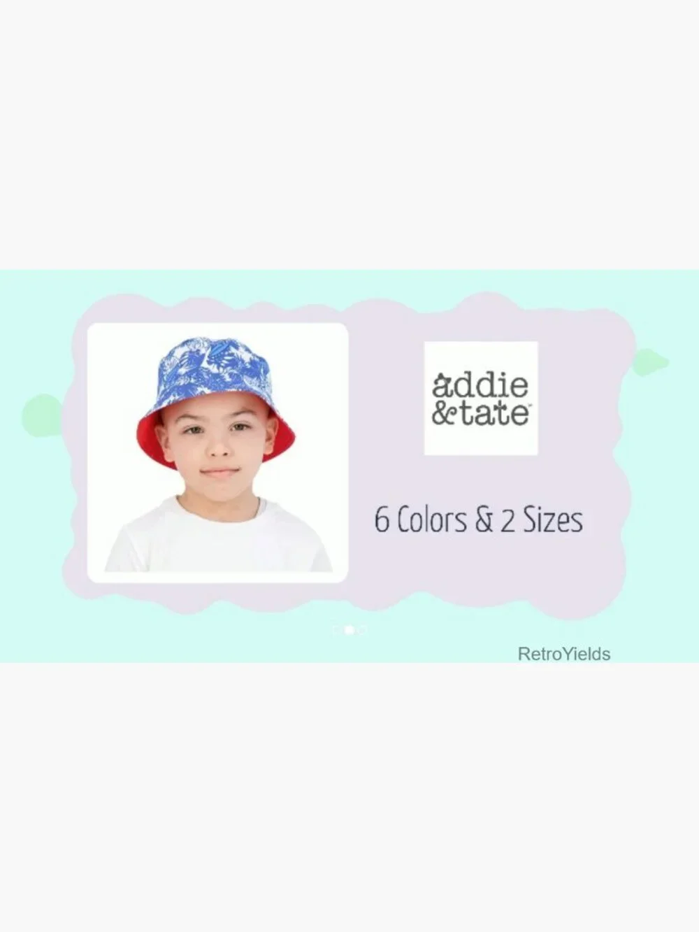 Kids Reversible Bucket Hat UPF 50+ Sun Protection Machine Washable